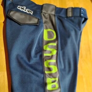 Men's Navy Baseball Pants with Lime Accent Stripe